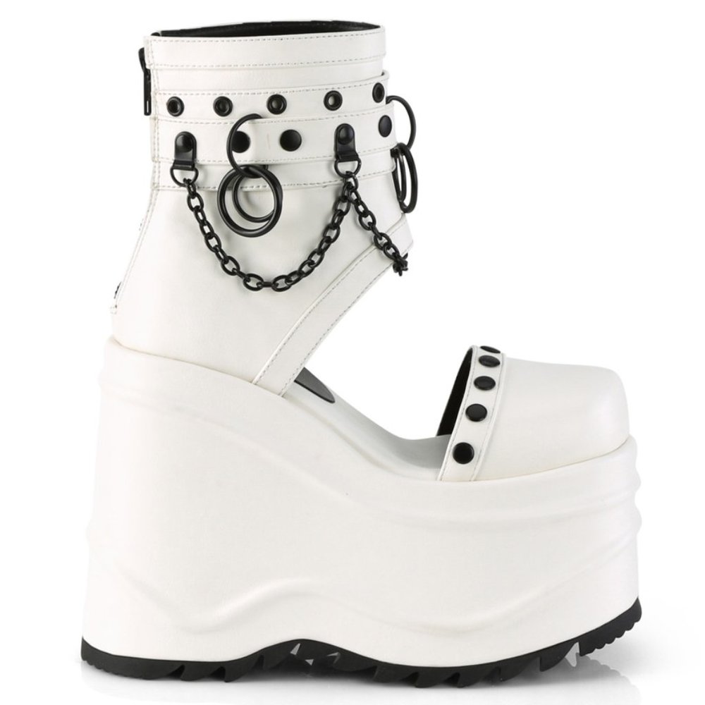 Wedge Platform Goth Ankle Boots